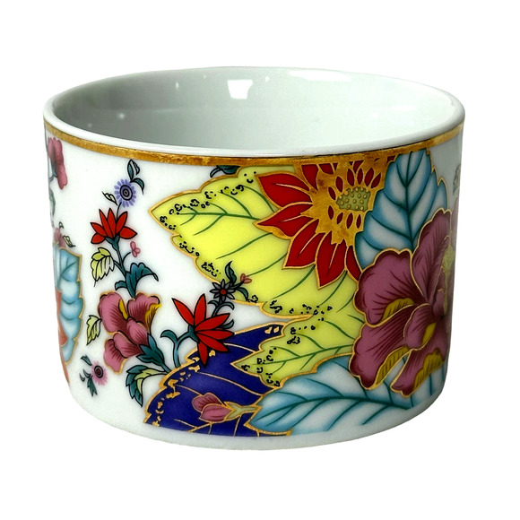 Vintage Imperial Tobacco Leaf China Floral Gold Trim Flat Bottom Cup Retired - Picture 3 of 7